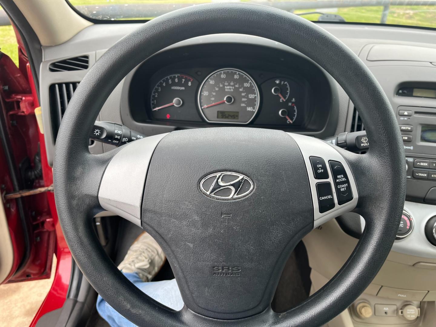 2008 red /TAN Hyundai Elantra GLS (KMHDU46D78U) with an 2.0L L4 DOHC 16V engine, Manual transmission, located at 14700 Tomball Parkway 249, Houston, TX, 77086, (281) 444-2200, 29.928619, -95.504074 - Photo#15